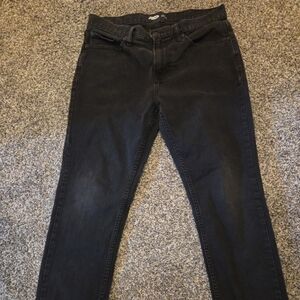 Old Navy Slim Fit Men's Jeans Size 33x32 Black Denim Built In Flex Casual Pants